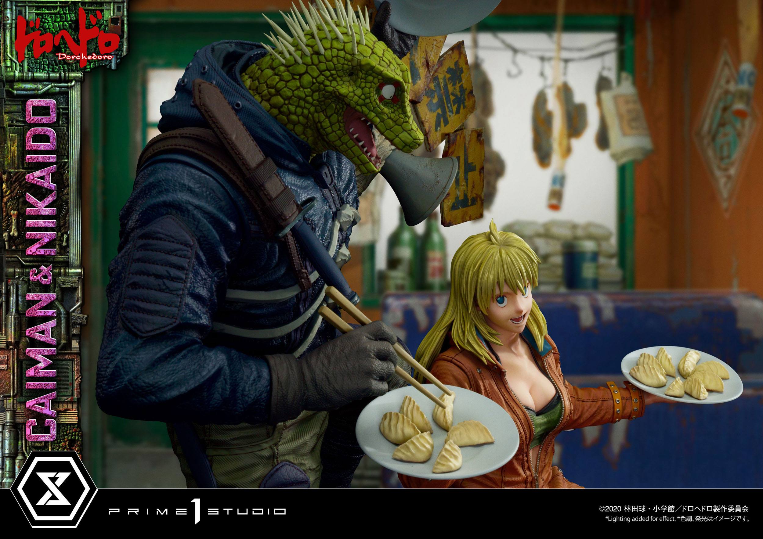 Estatua Dorohedoro Caiman y Nikaido