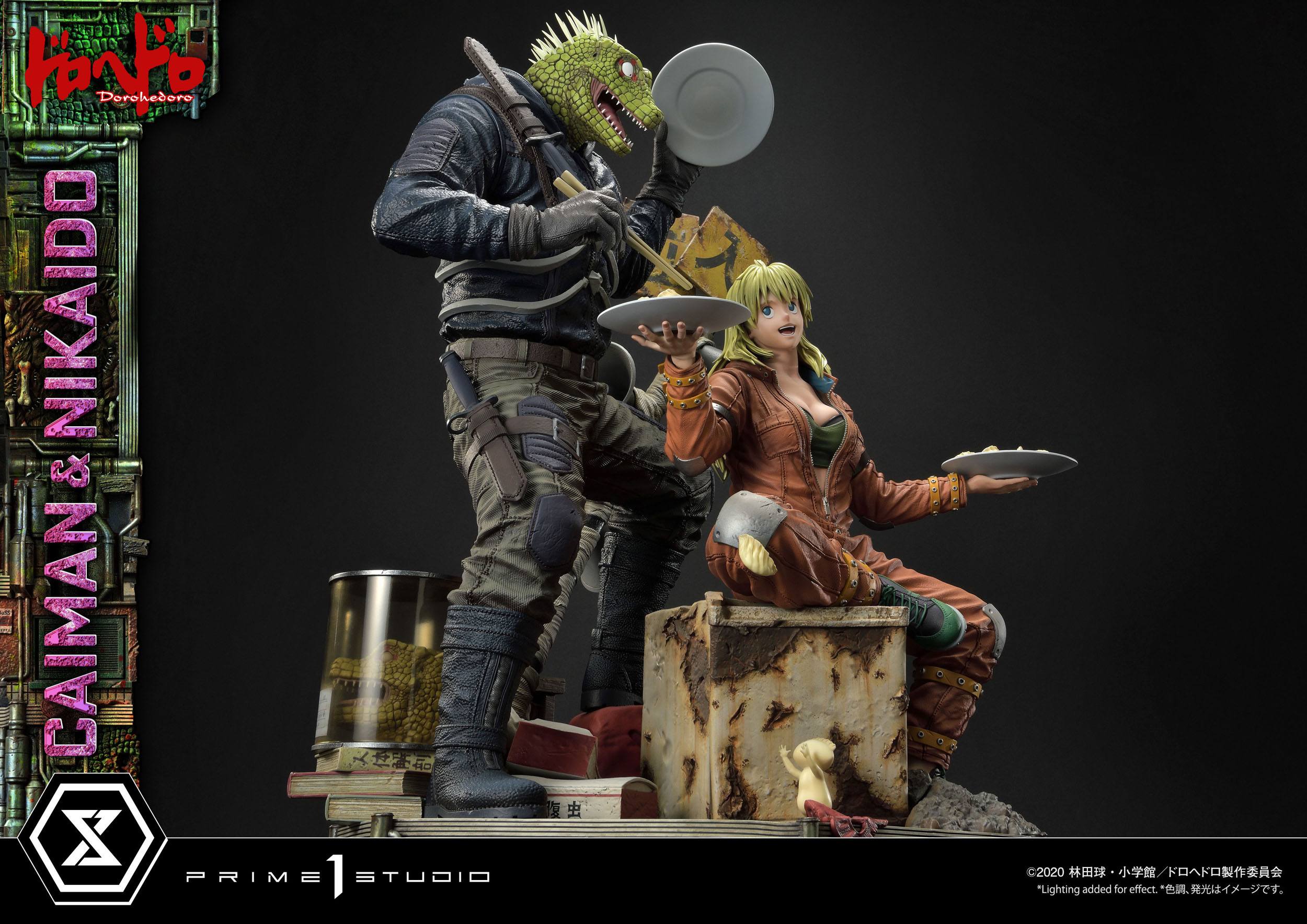 Estatua Dorohedoro Caiman y Nikaido