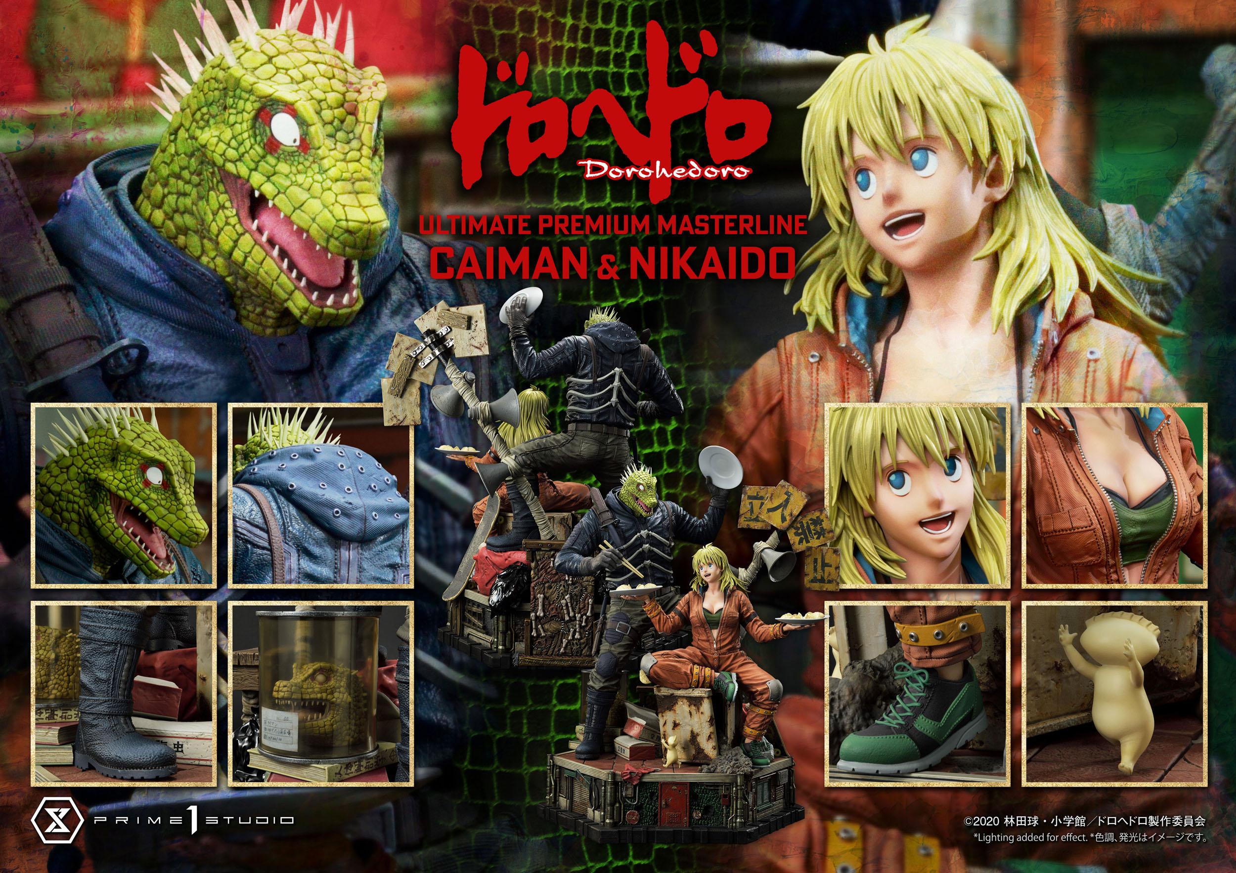 Estatua Dorohedoro Caiman y Nikaido