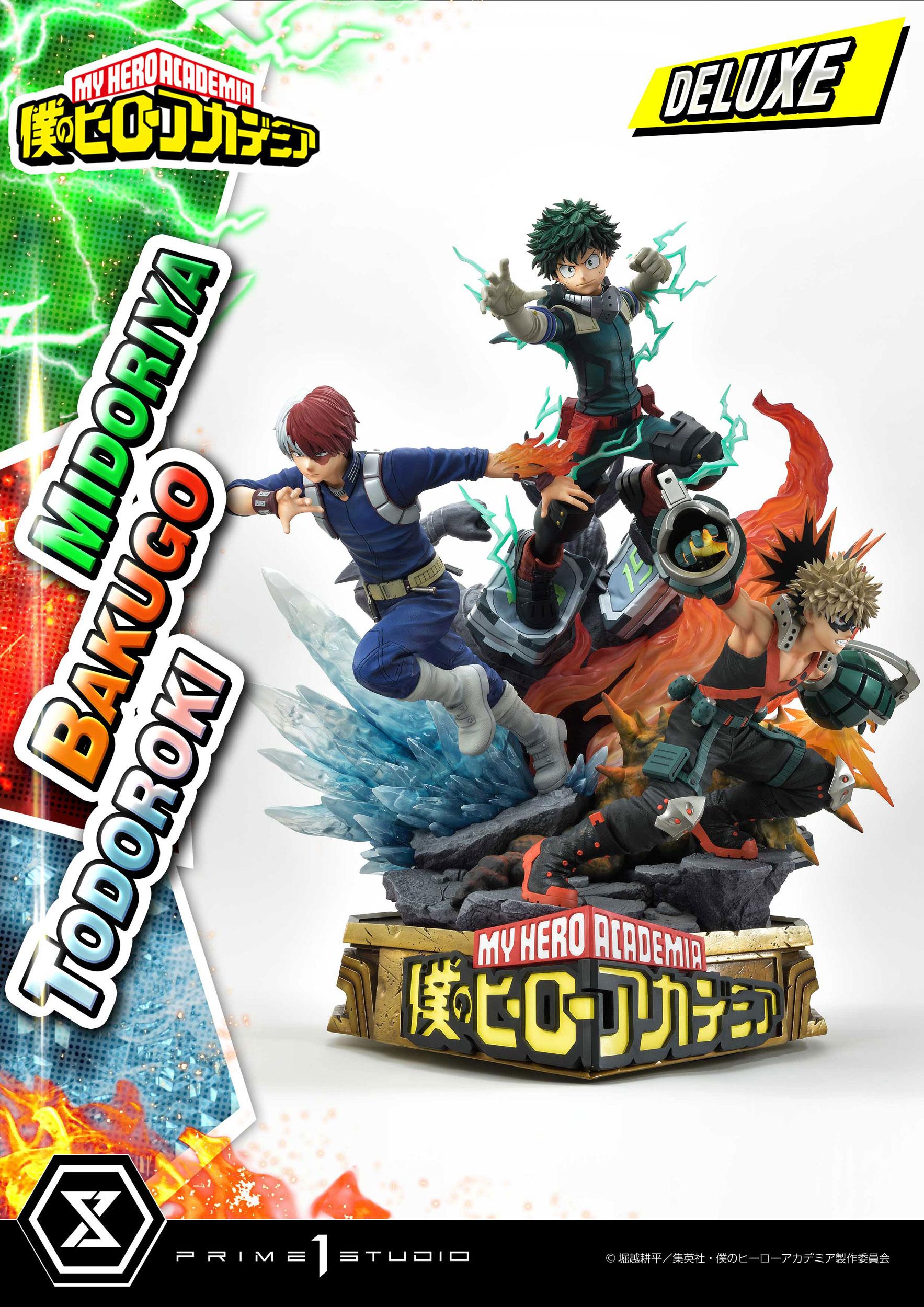 Estatua Midoriya Bakugo y Todoroki Deluxe