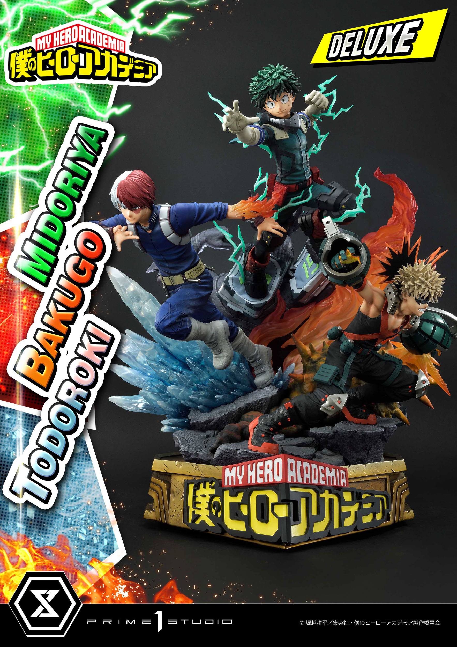 Estatua Midoriya Bakugo y Todoroki Deluxe