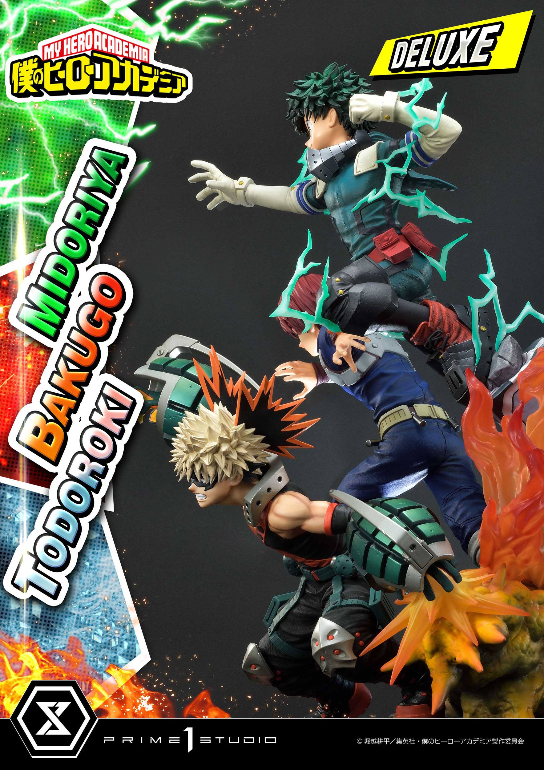 Estatua Midoriya Bakugo y Todoroki Deluxe