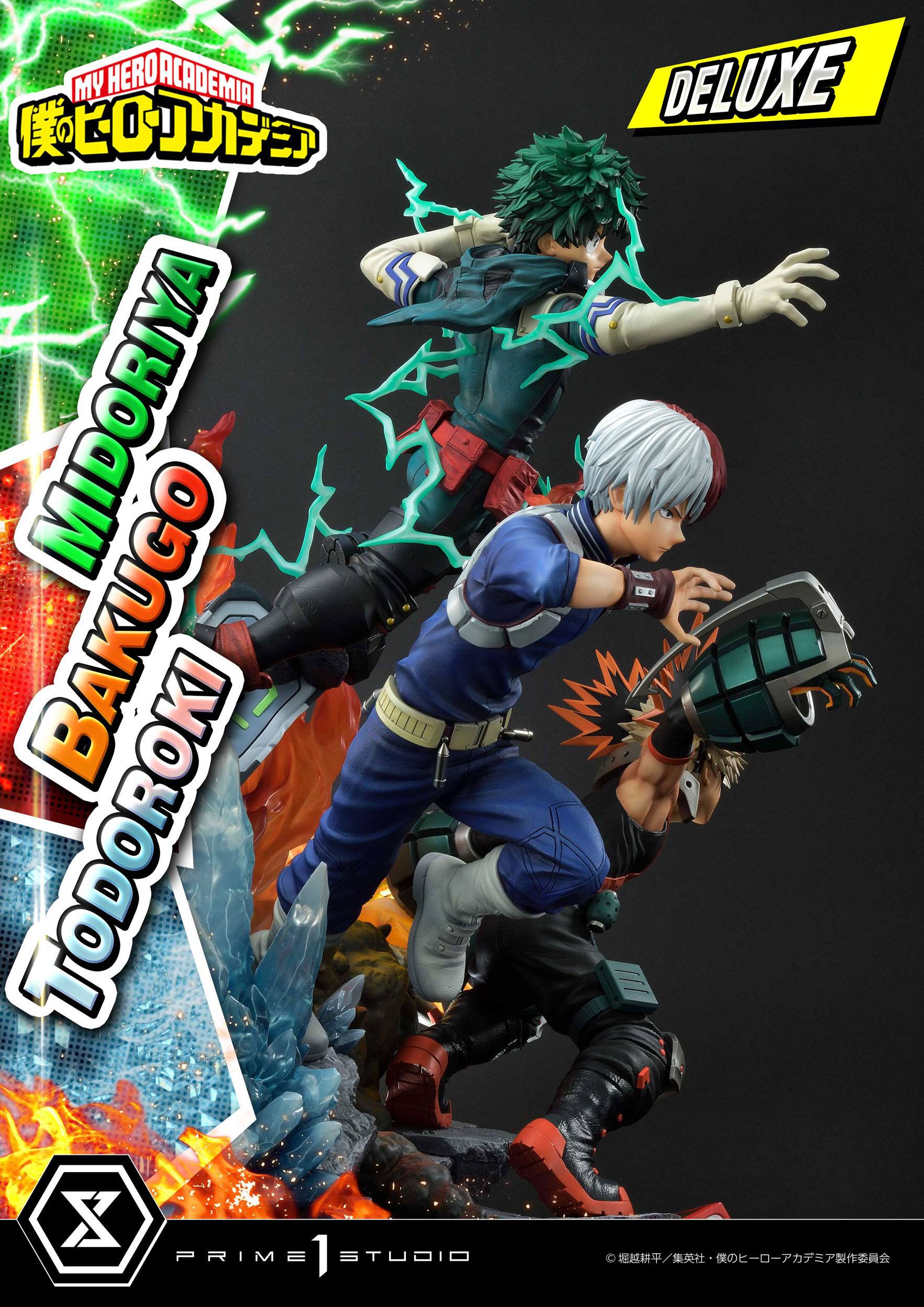 Estatua Midoriya Bakugo y Todoroki Deluxe