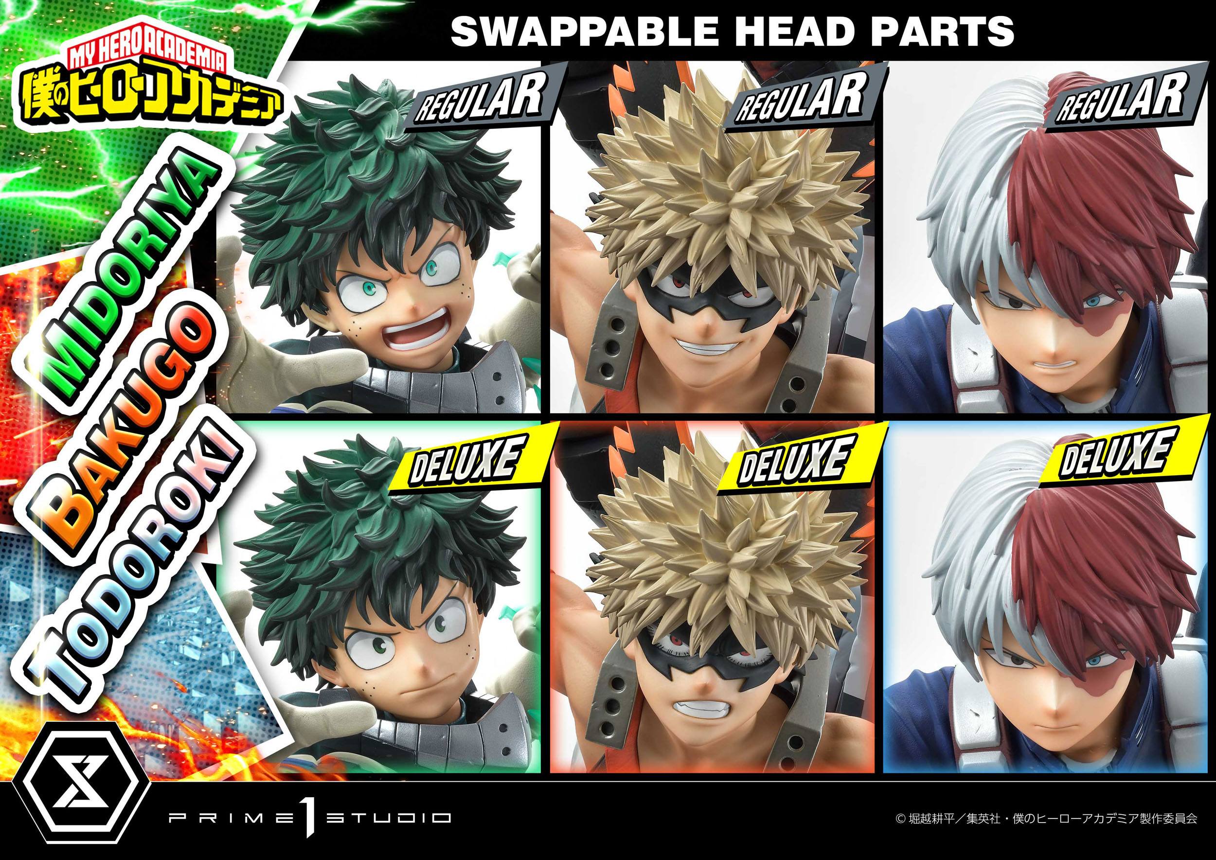 Estatua Midoriya Bakugo y Todoroki Deluxe