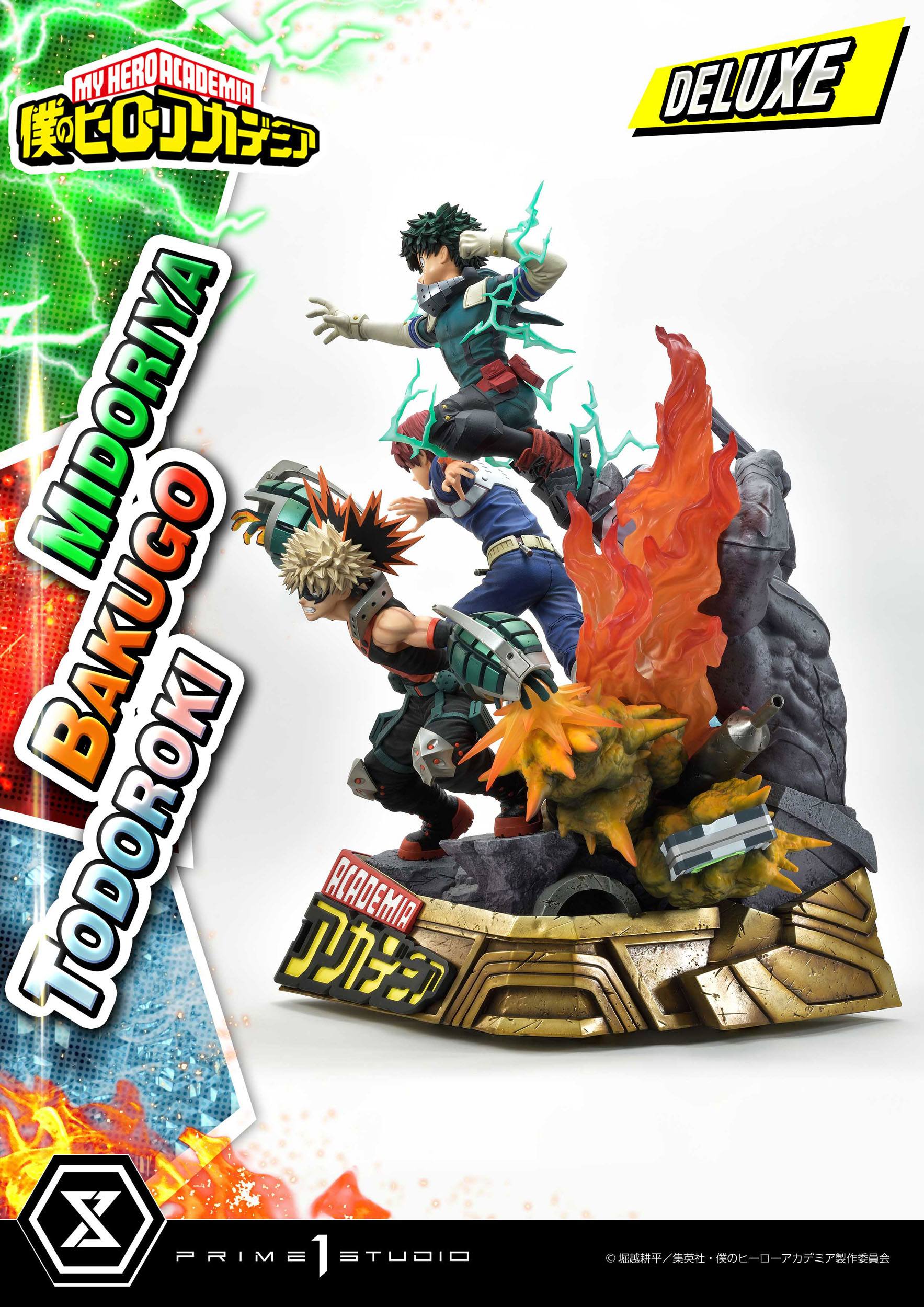 Estatua Midoriya Bakugo y Todoroki Deluxe