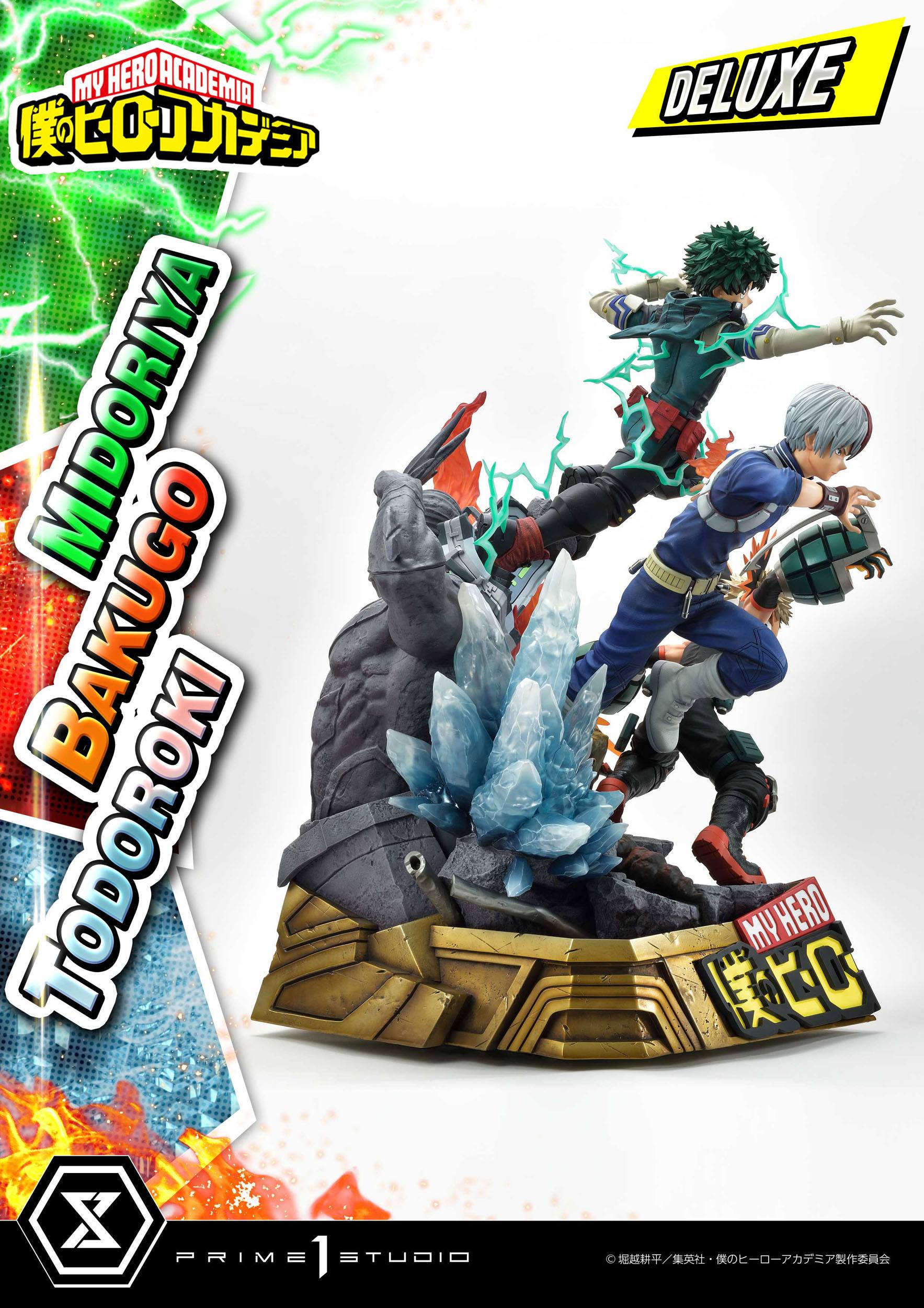 Estatua Midoriya Bakugo y Todoroki Deluxe